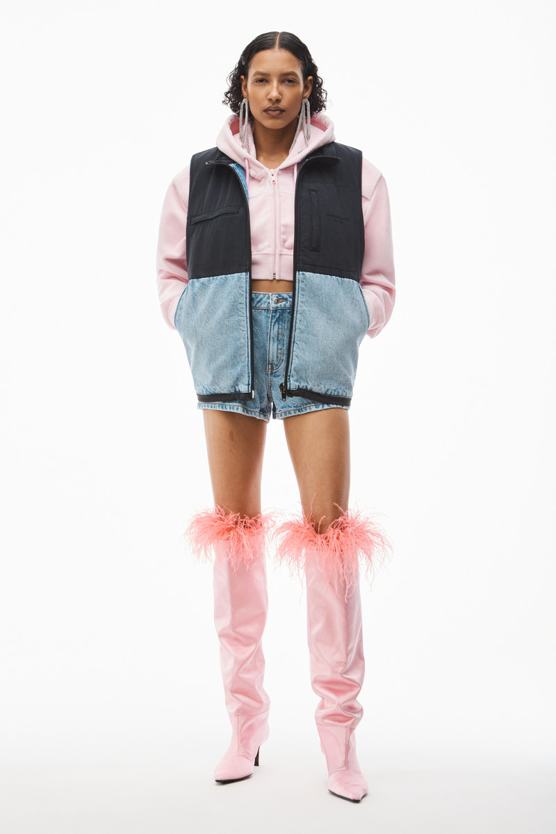 Alexander Wang NYLON COMBO VEST IN DENIM outlook