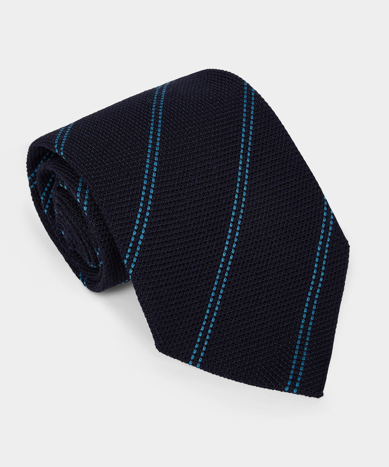 Italian Wool-Silk Stripe Tie 1