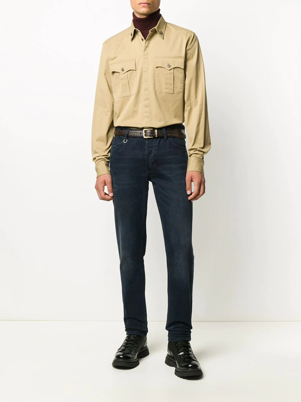 utility shirt with collar detailing - 2