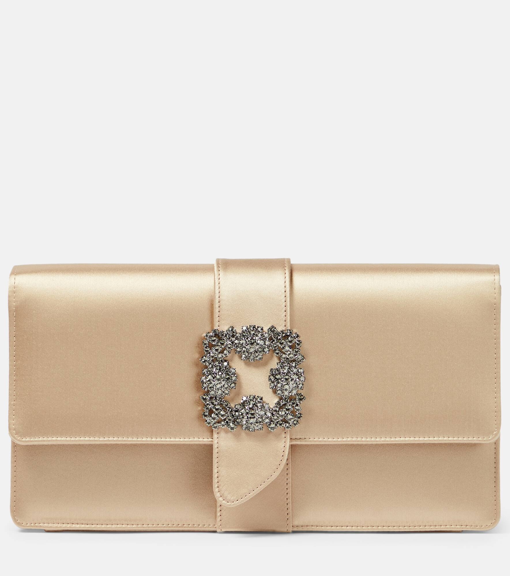 Capri embellished satin clutch - 1