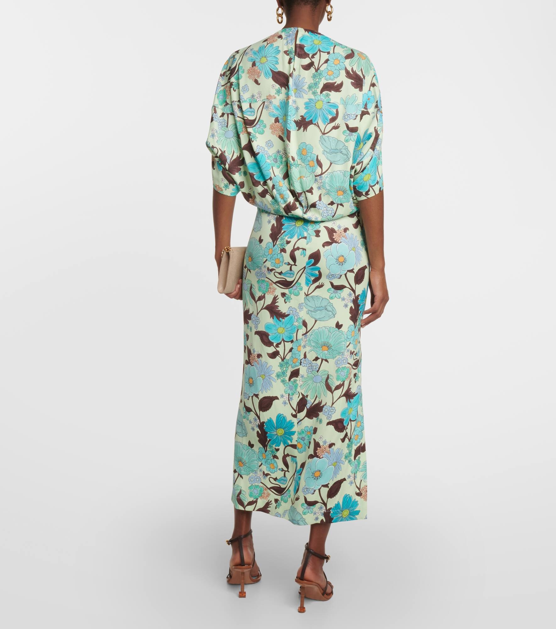 Caped maxi dress - 3