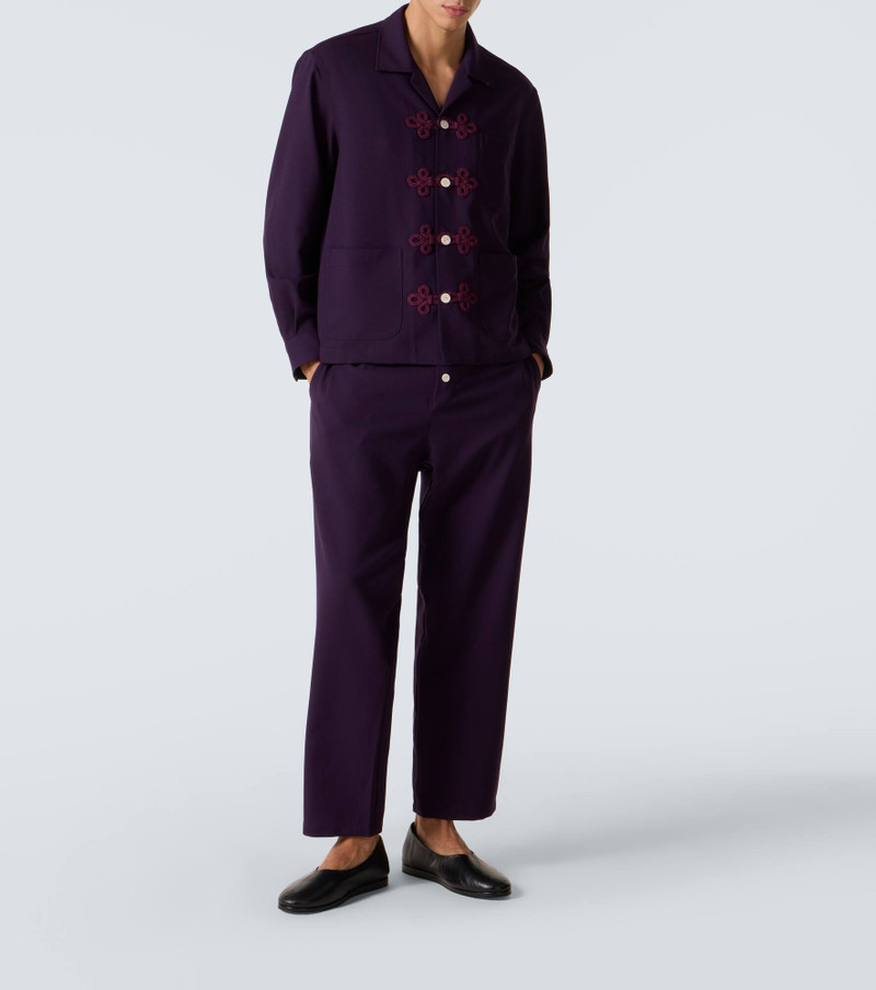 BODE Astor wool wide-leg pants outlook