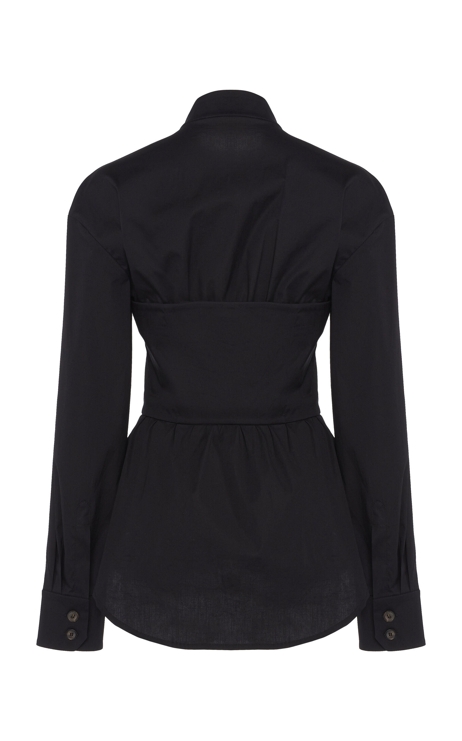 Stretch-Cotton Corset Shirt black - 3