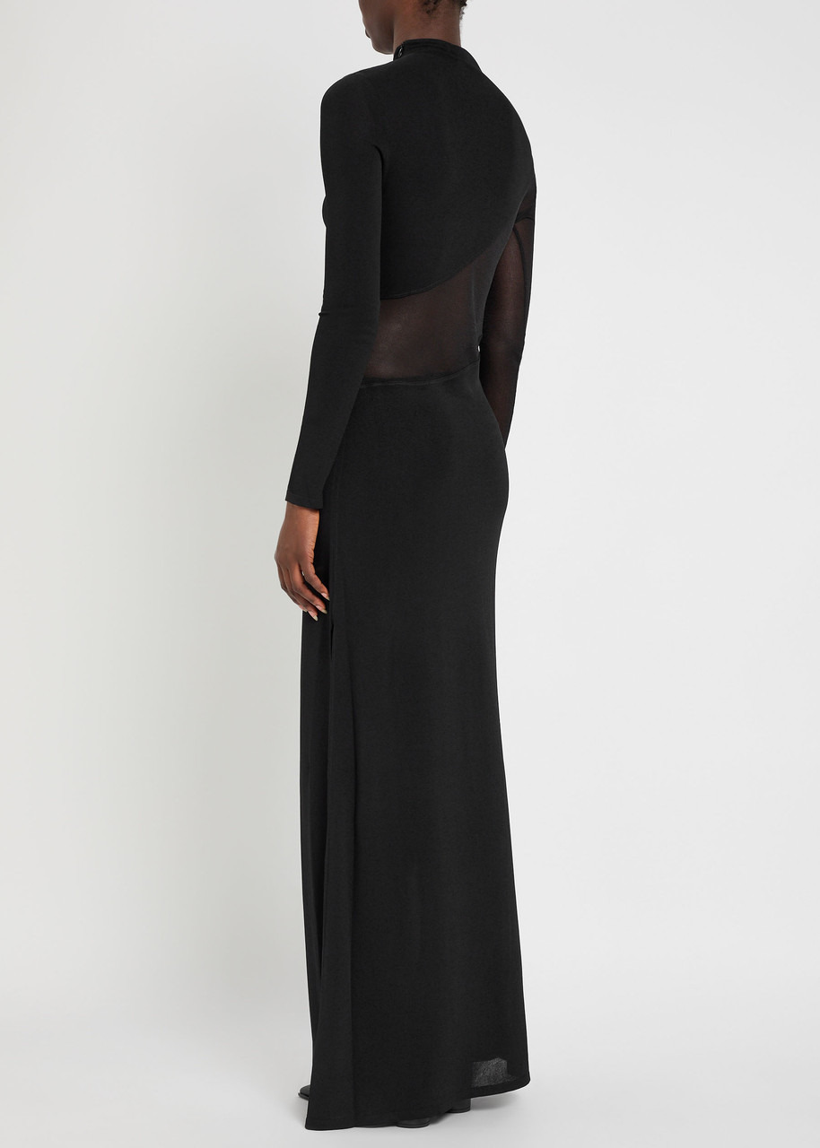 Alaïa Panelled Mesh Maxi Dress - 3