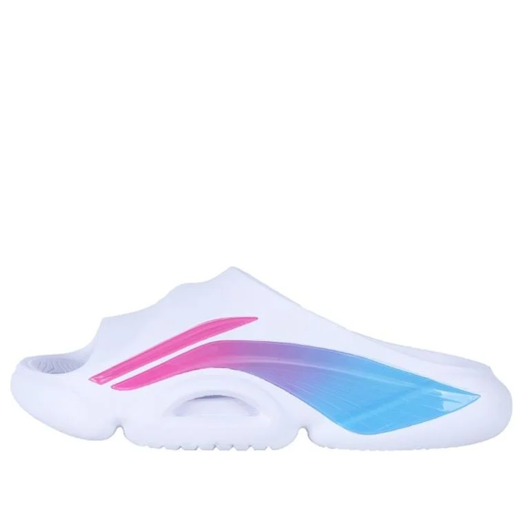 (WMNS) Li-Ning 8 PE Courtside Sport Slides 'White Blue' ABTS010-1 - 1
