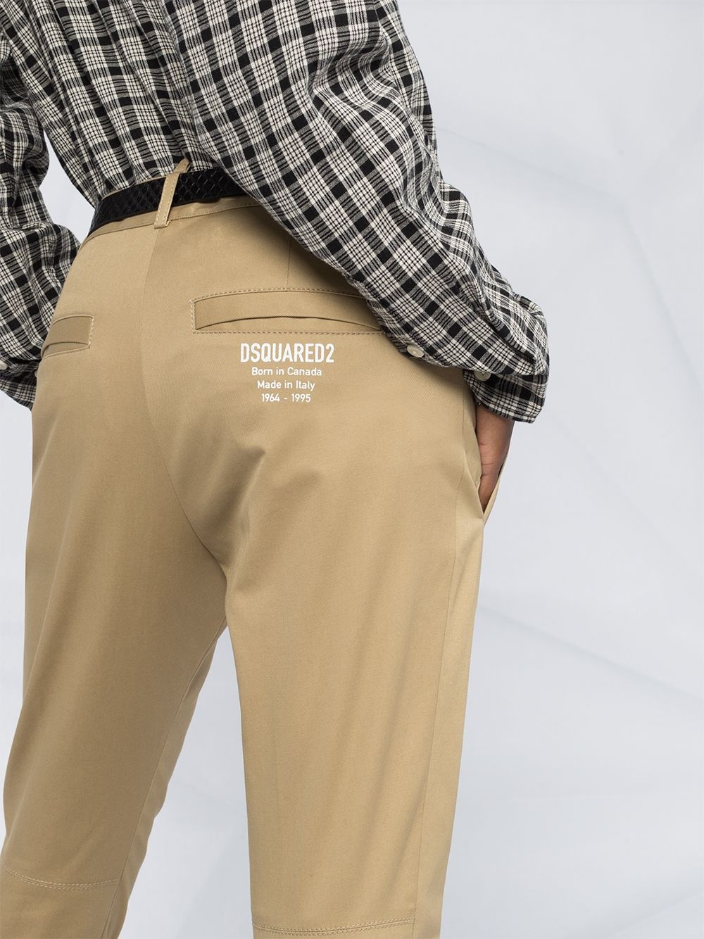 rear logo print trousers - 3