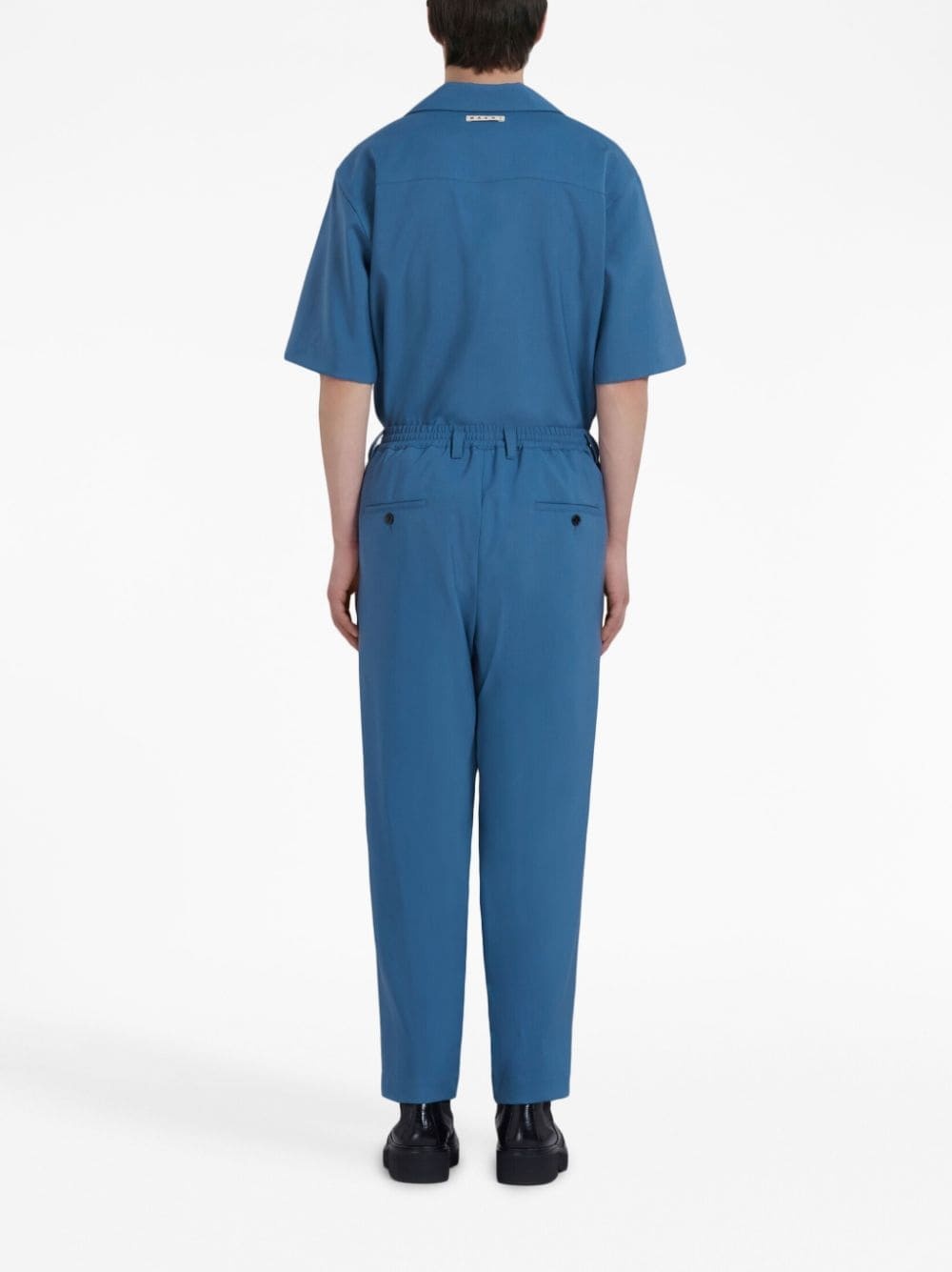 tapered-leg wool trousers - 4