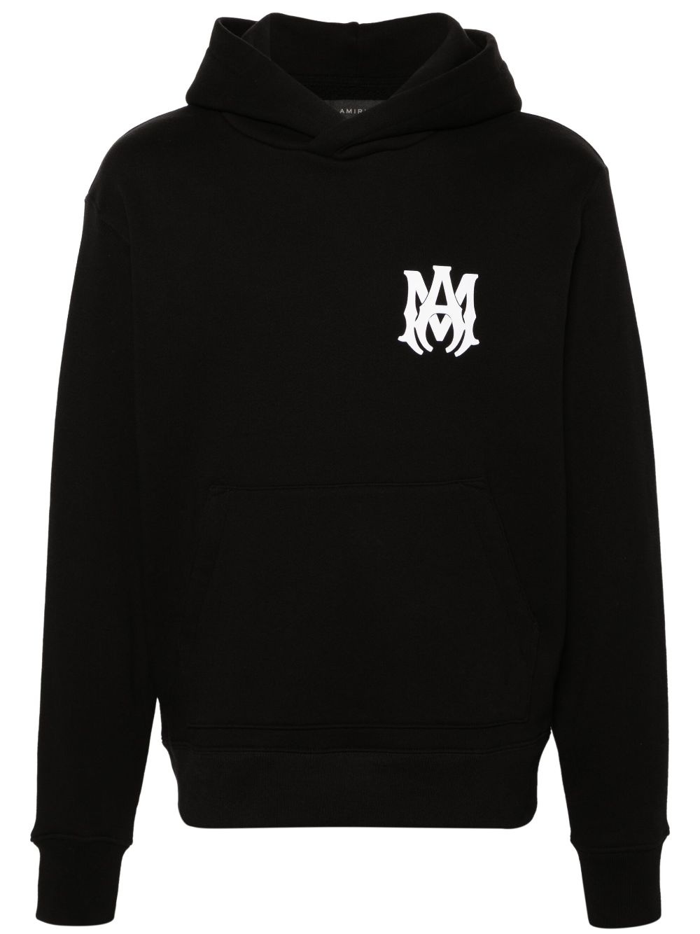 logo-print cotton hoodie - 1