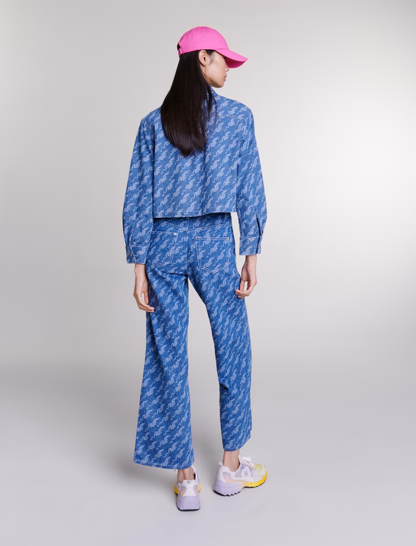 Patterned denim shirt - 5