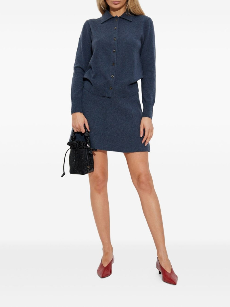 LISA YANG button-down collar cashmere cardigan outlook