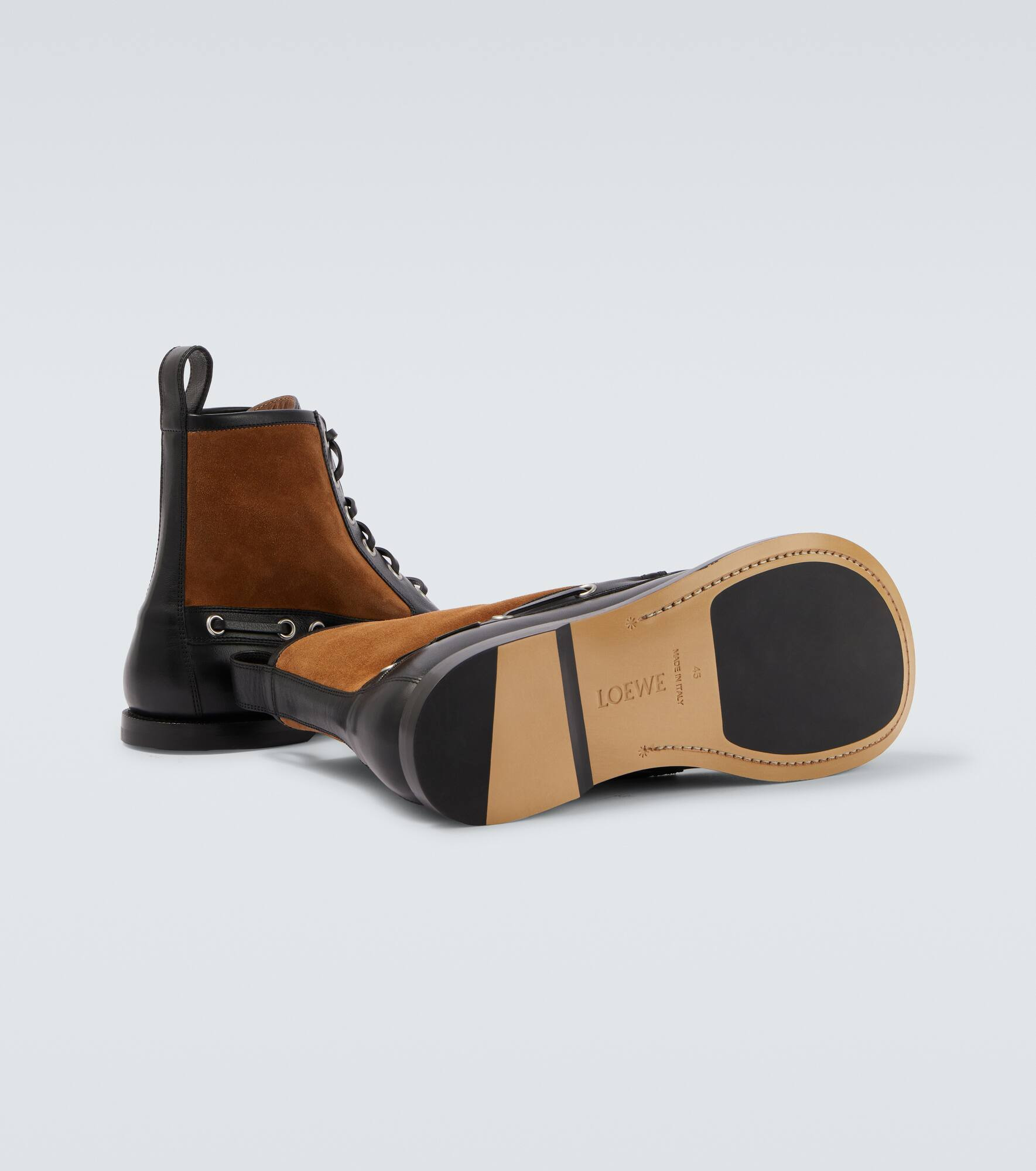 Campo suede and leather lace-up boots - 7