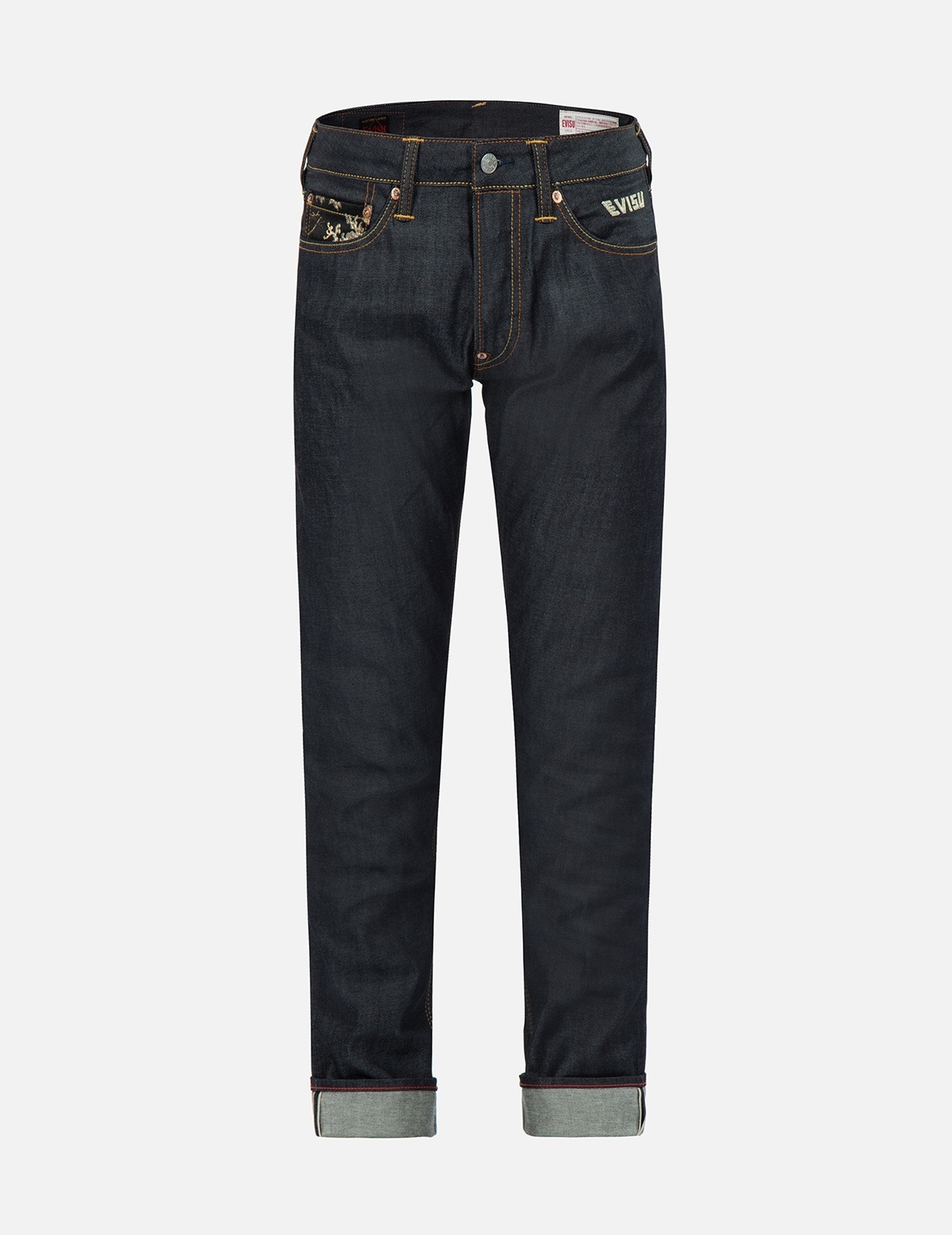 BROCADE DAICOCK INSERT WITH MULTI-POCKET CARROT-FIT JEANS #2017 - 1