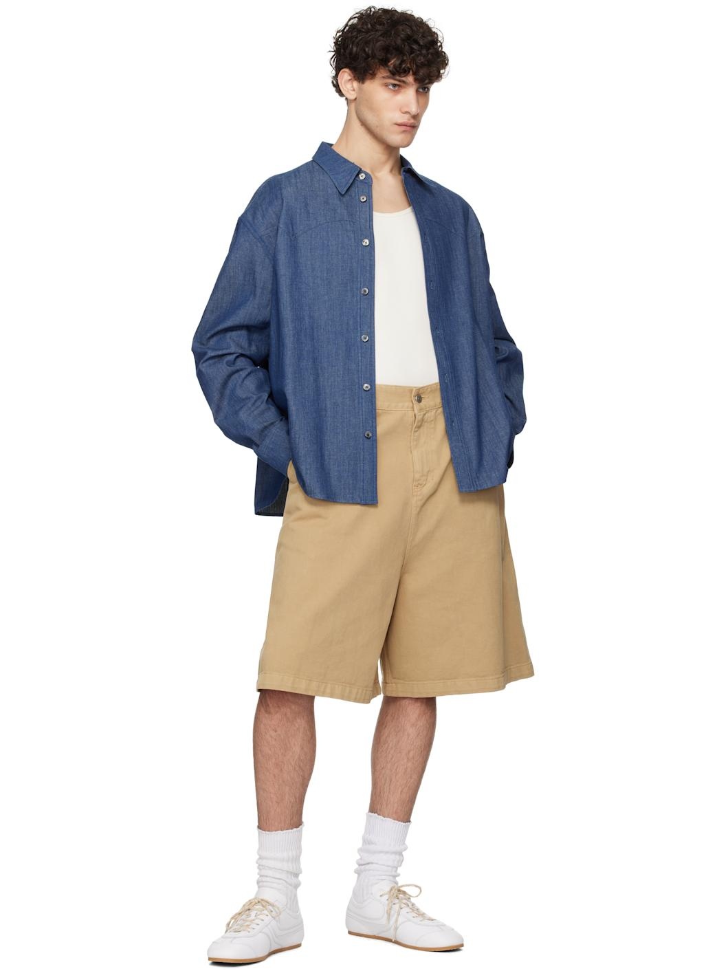 Blue Western Yoke Denim Shirt - 4