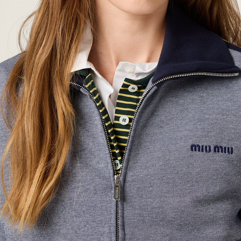 Jersey zipper sweatshirt 5