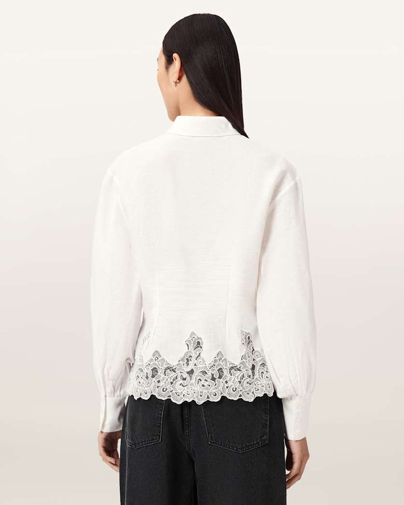 CAROL LONG SLEEVE LACE TRIMMED SHIRT 7