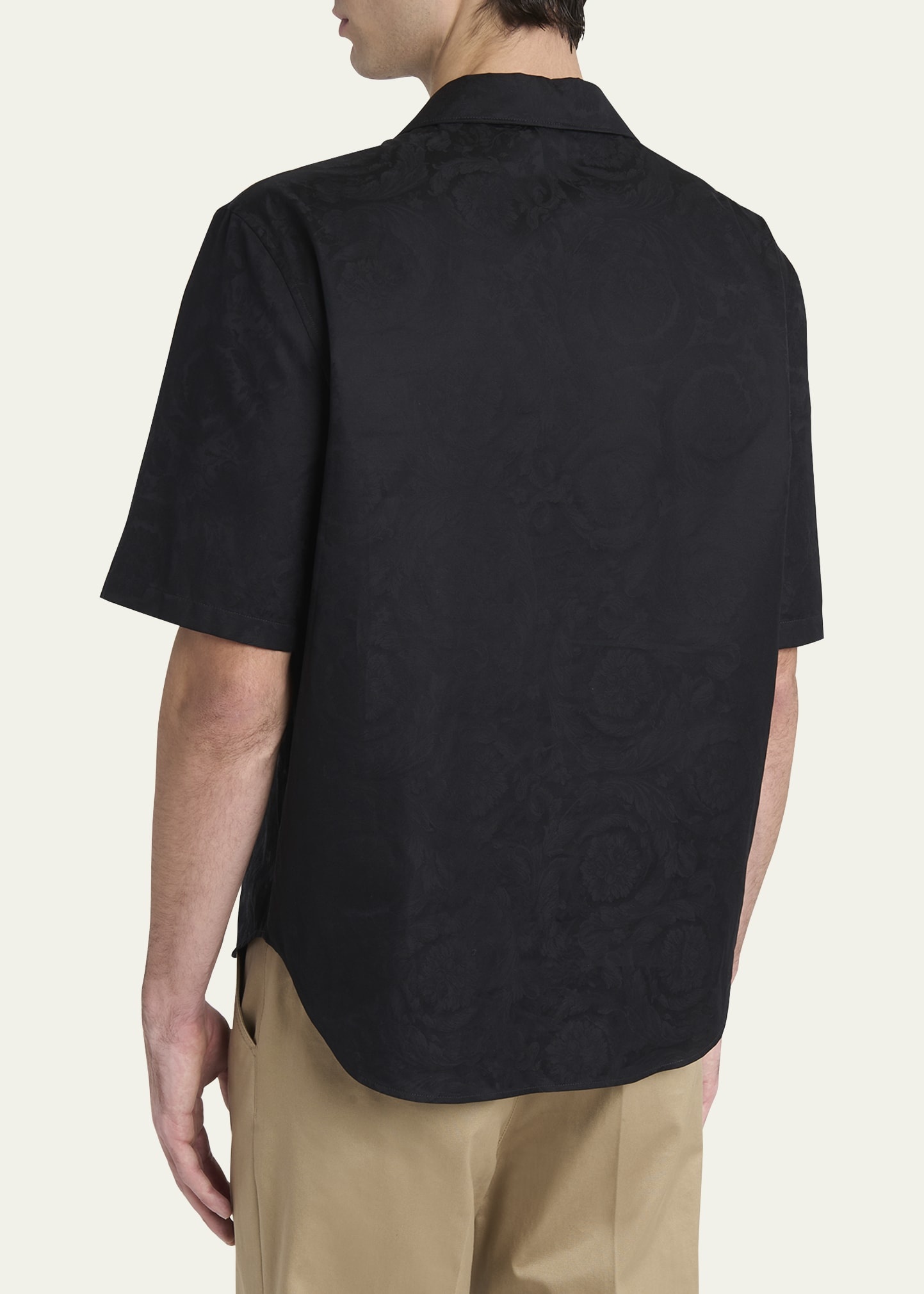 Men's Tonal Barocco Camp Shirt - 3