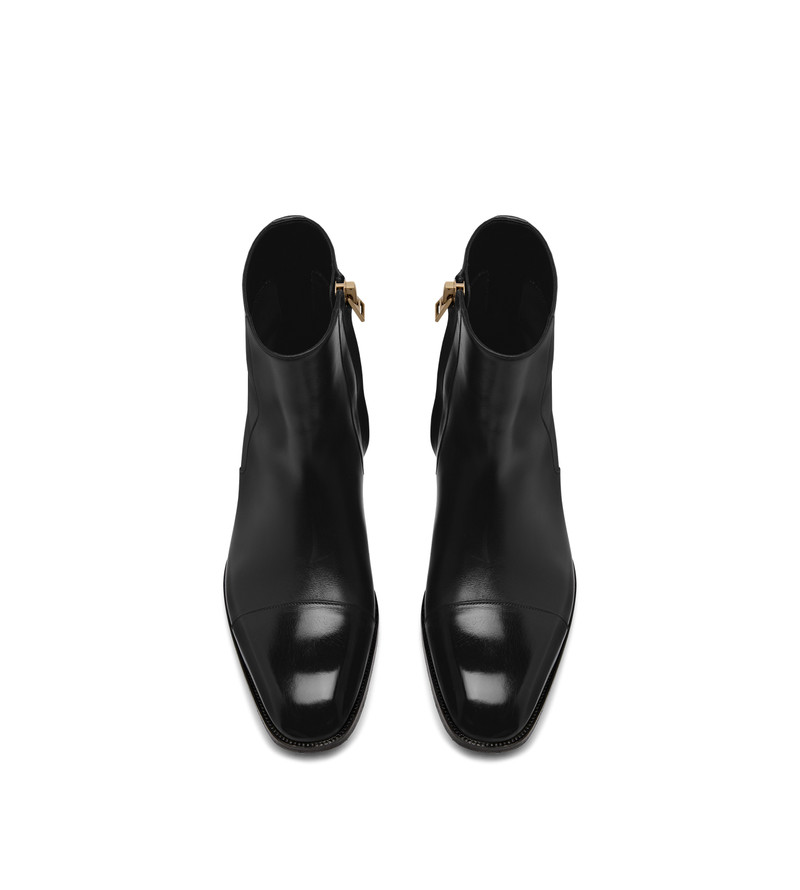 TOM FORD BURNISHED LEATHER HAINAUT ZIP BOOT outlook