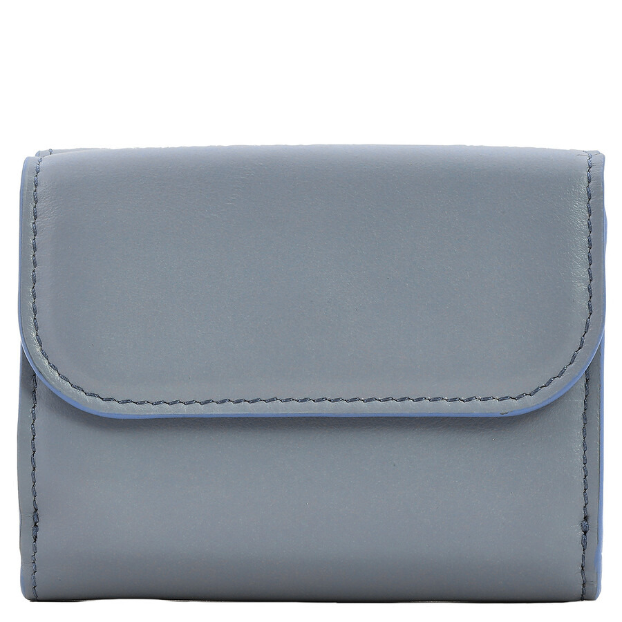 Chloe Ladies Storm Blue Trifold Leather Wallet - 5