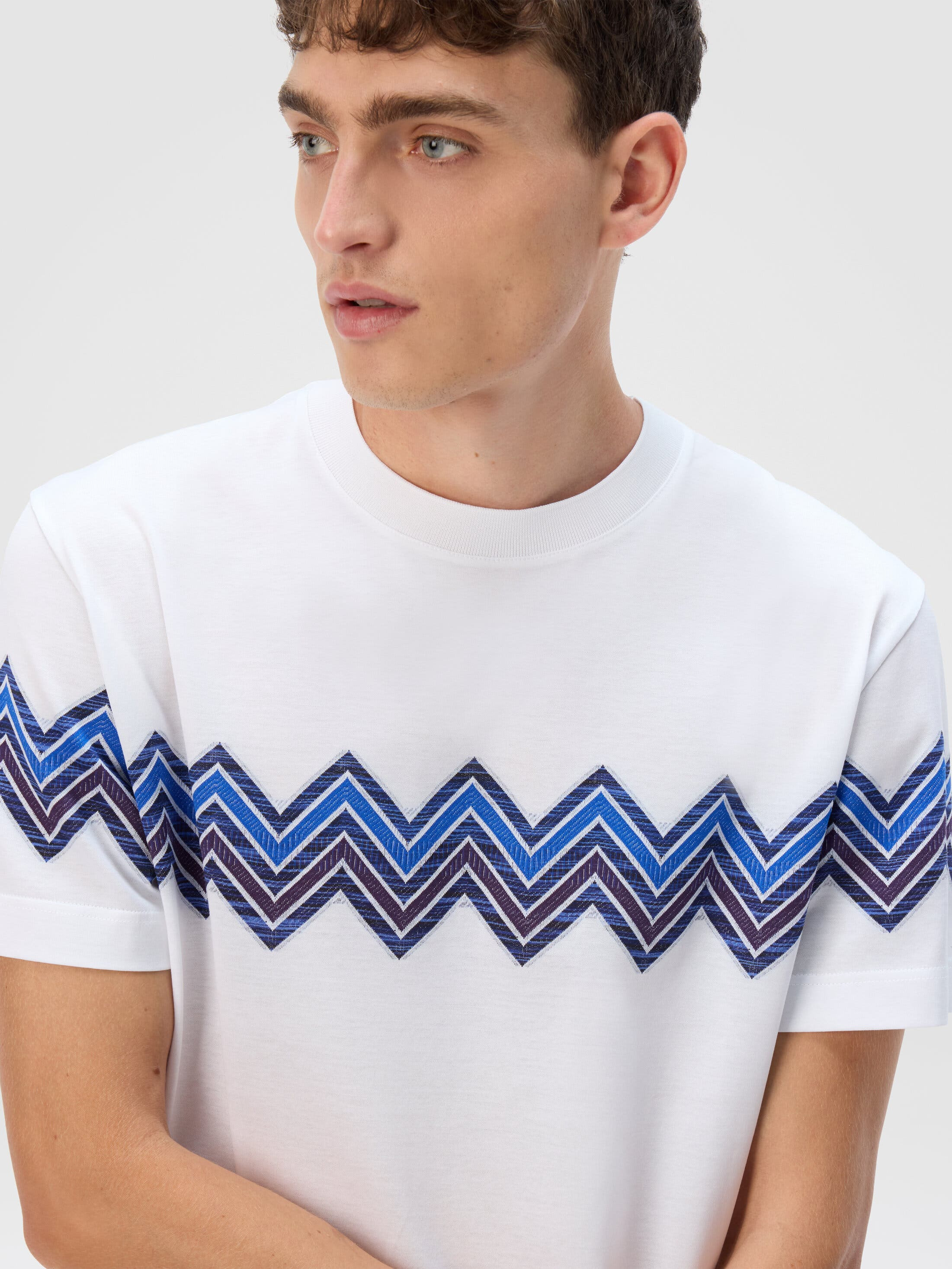 Missoni T-shirt With Maxi Chevron Insert in White at Nordstrom - 4
