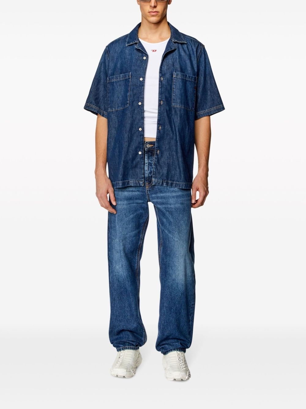 D-Paroshort cotton denim shirt - 2