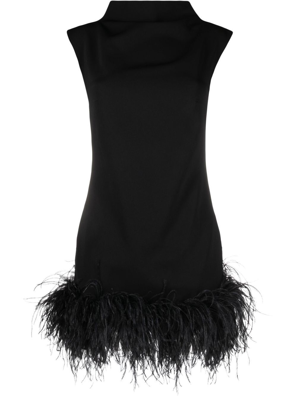 Nyx feather-trim minidress - 1