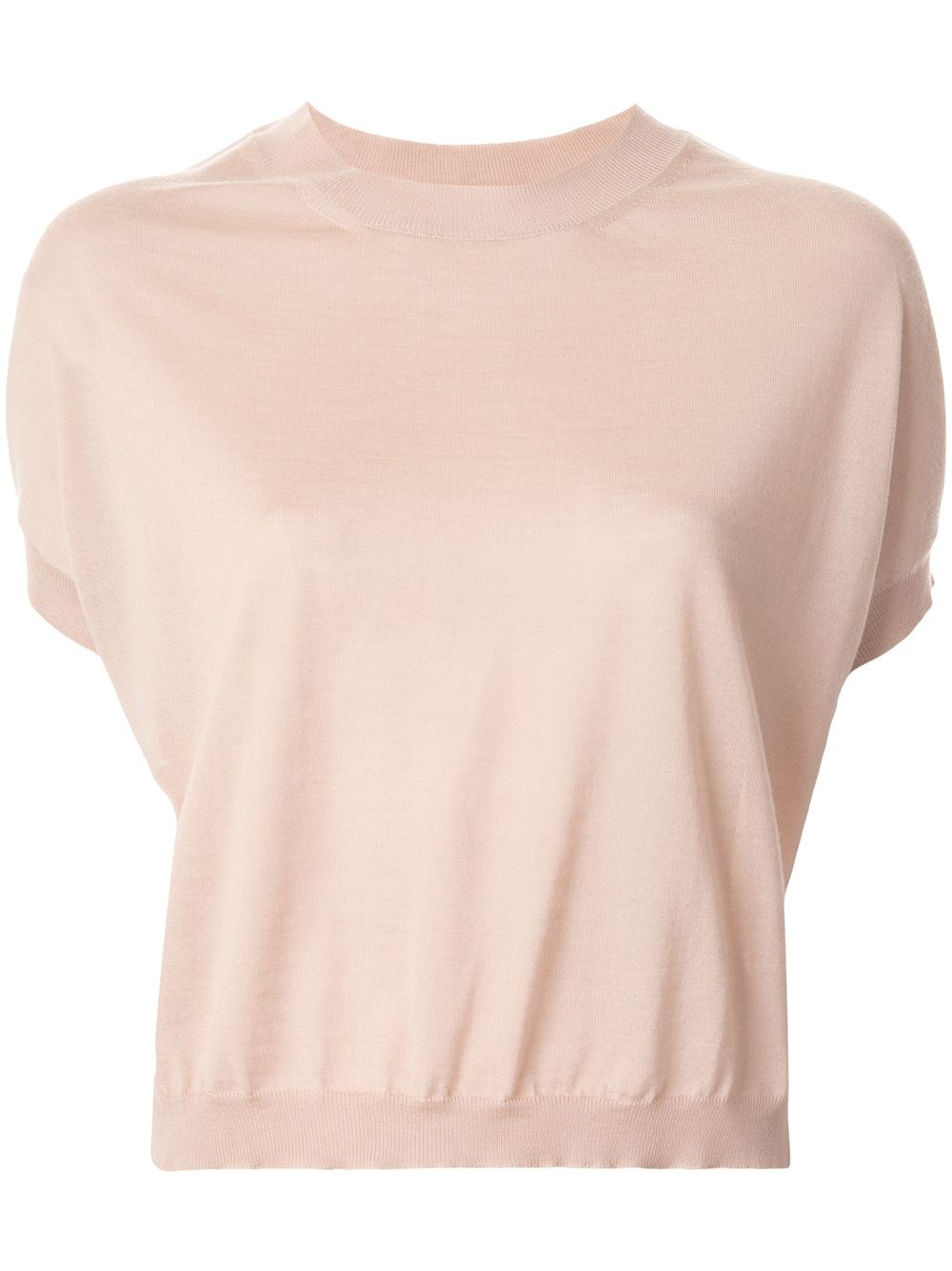 crew-neck cashmere top - 1