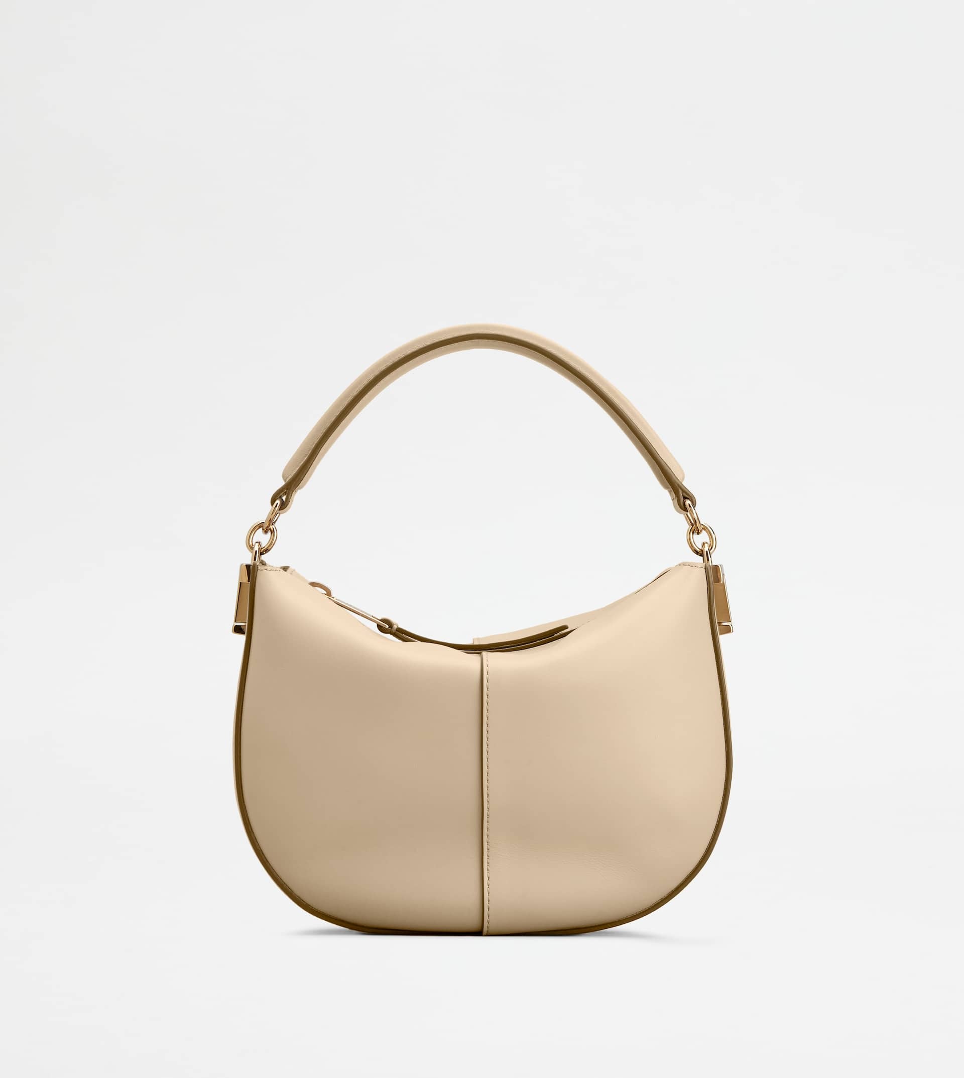 TOD'S T CASE HOBO BAG IN LEATHER MINI - BEIGE - 1