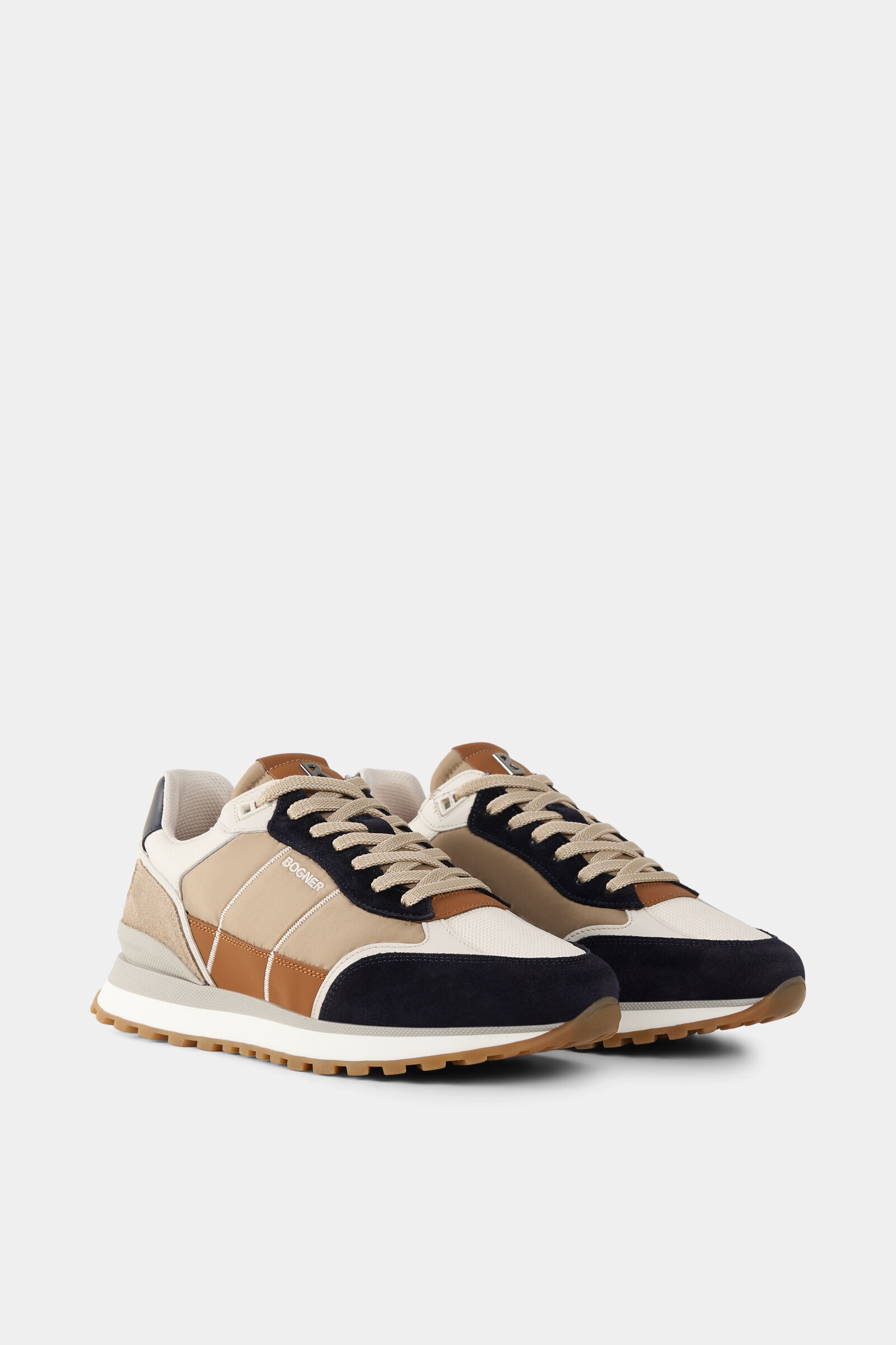 Sneaker Newport in Cognac/beige/navy blue - 3