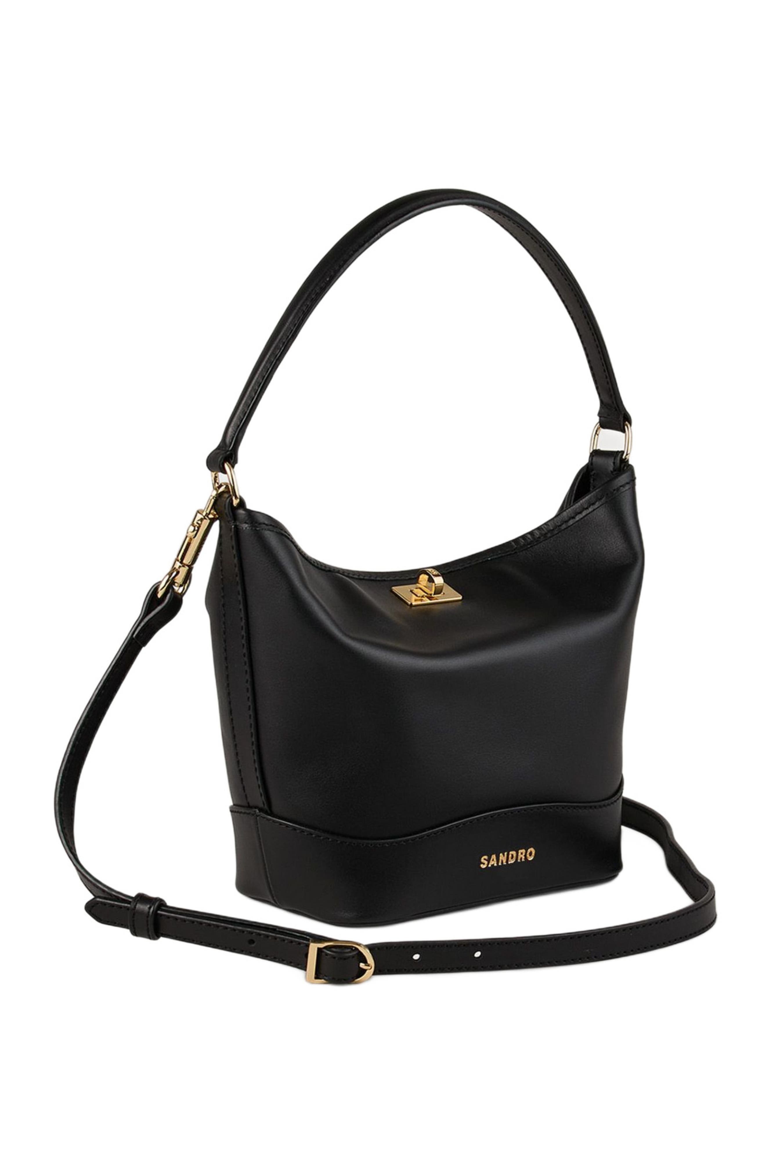 SANDRO Tangoso mini leather bag in Black at Nordstrom - 3