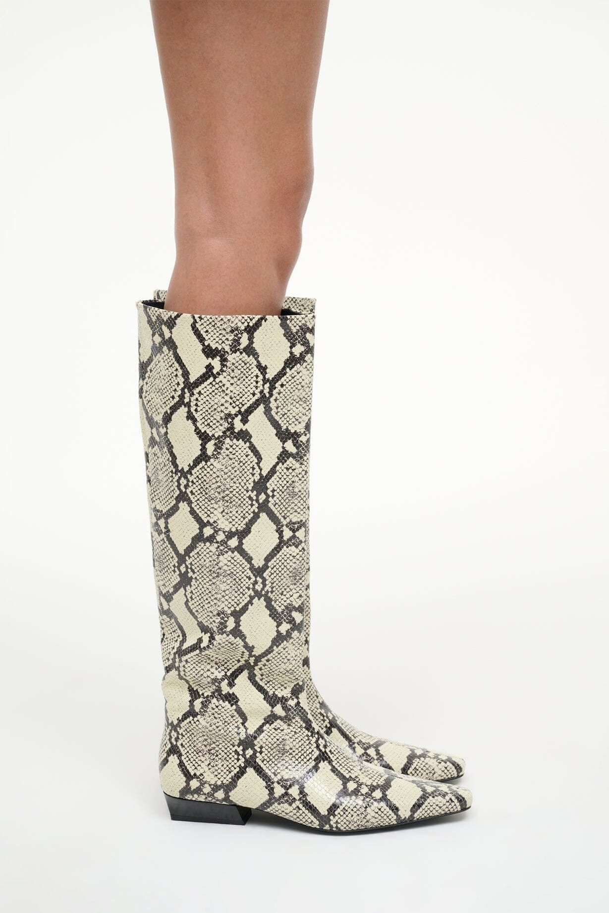 STAUD WALLY FLAT BOOT WHITE SNAKE - 2