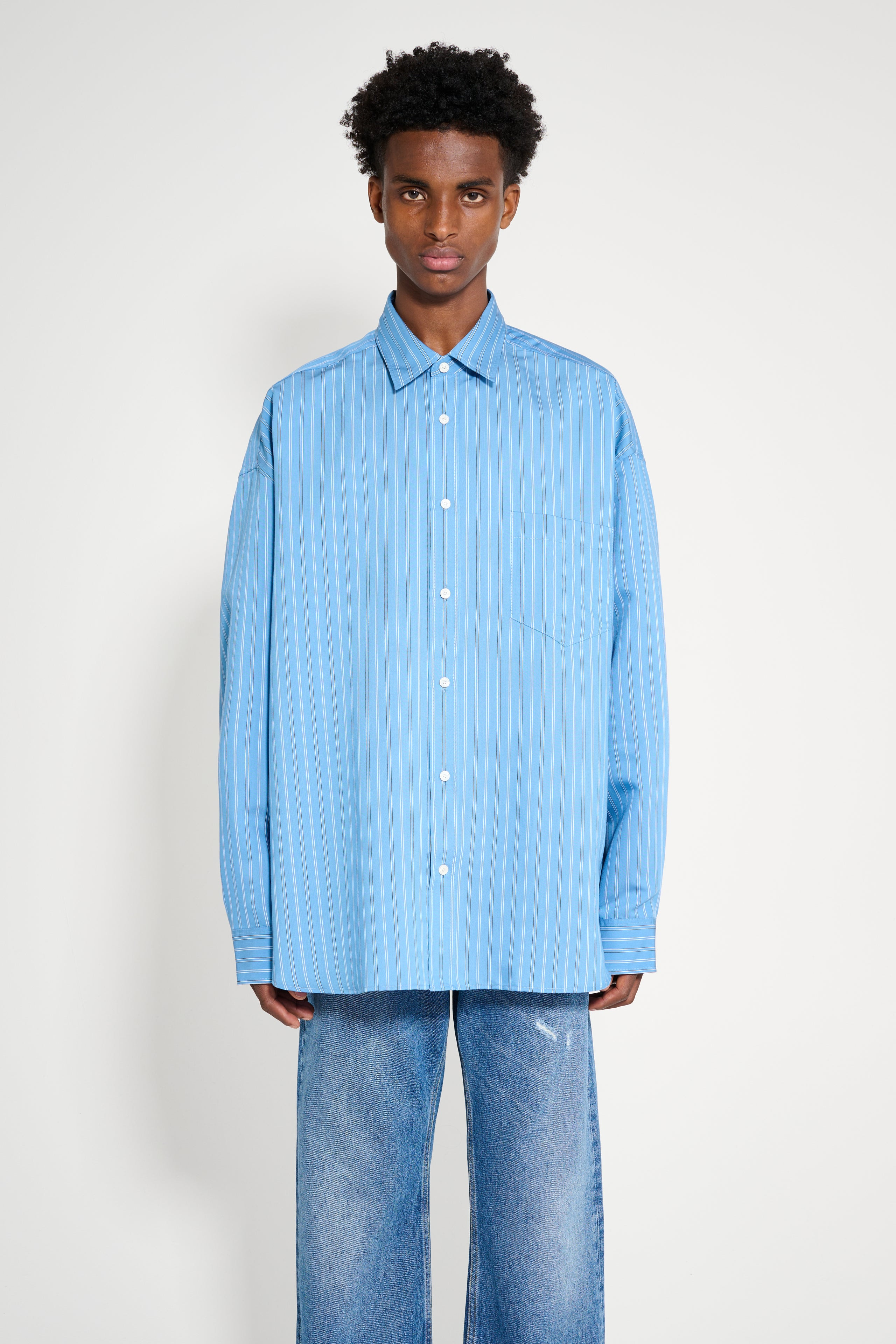 ACNE STUDIOS BUTTON-UP SHIRT BLUE - 1