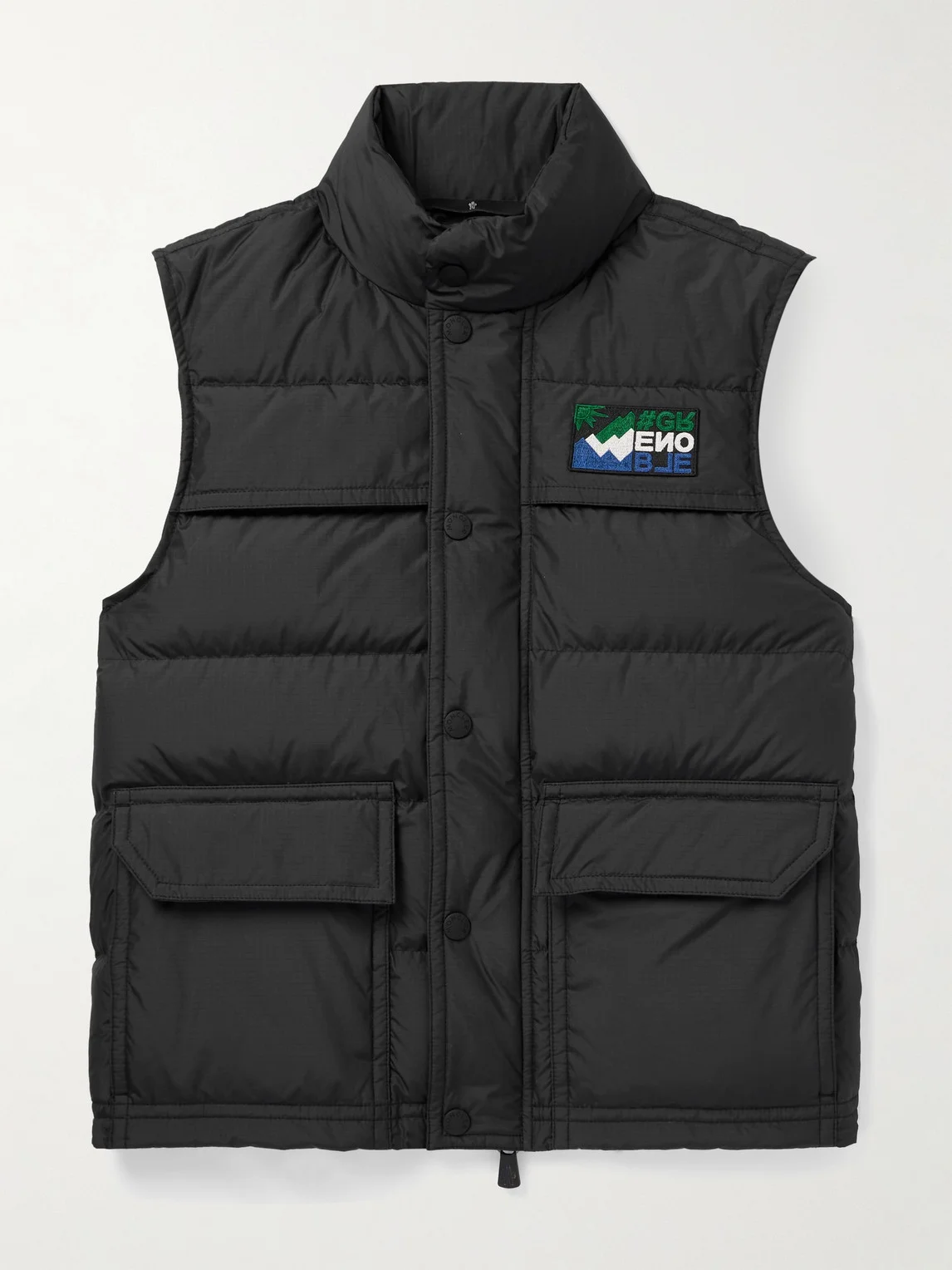 Arpasson Logo-Appliquéd Padded Recycled-Ripstop Down Gilet - 1