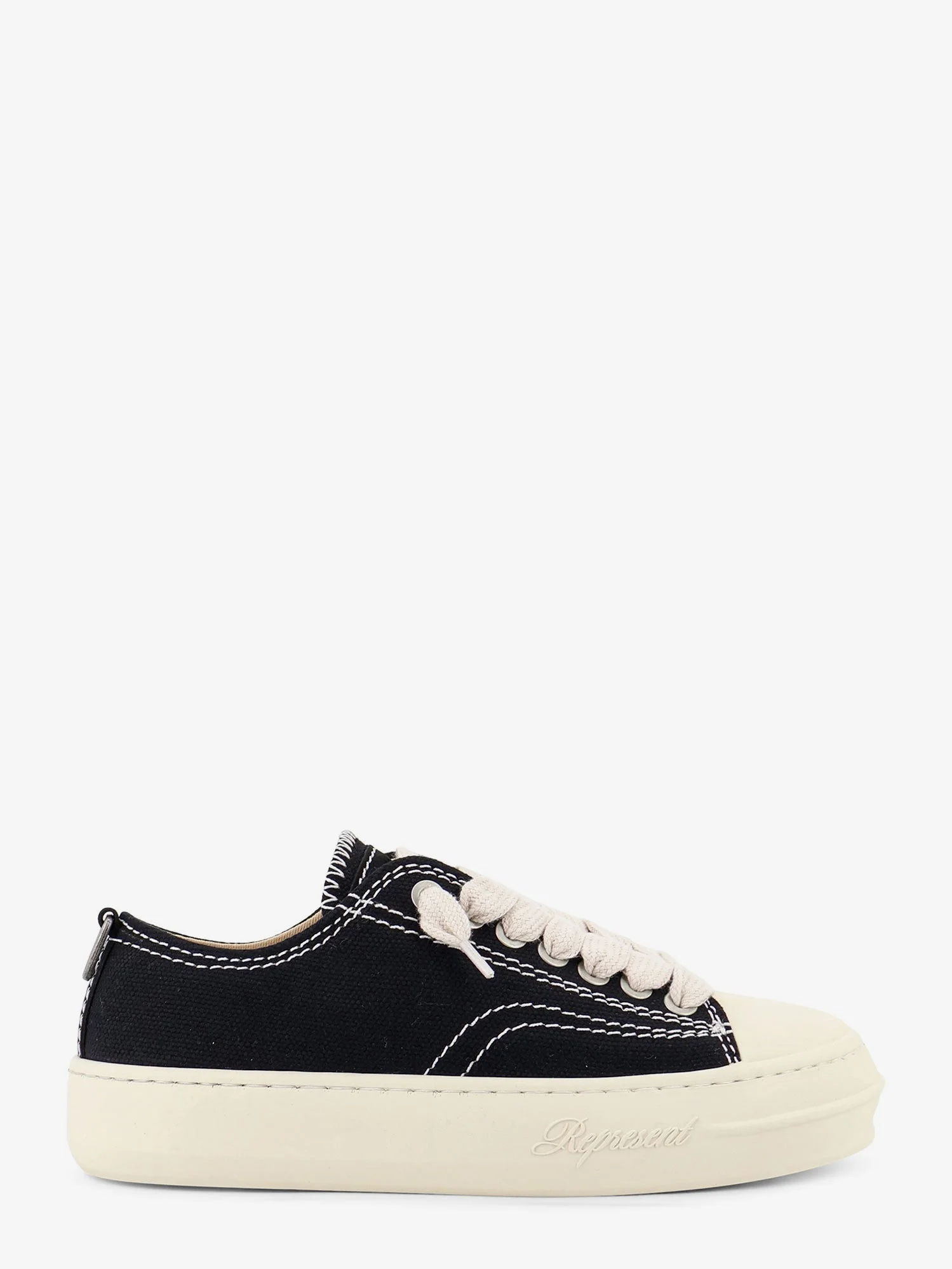 Represent Rep-Cap Canvas Sneakers Black - 1