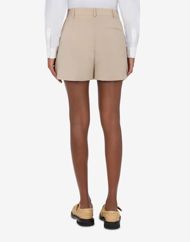 Moschino WOOL CANVAS SHORTS SLIPPERS outlook