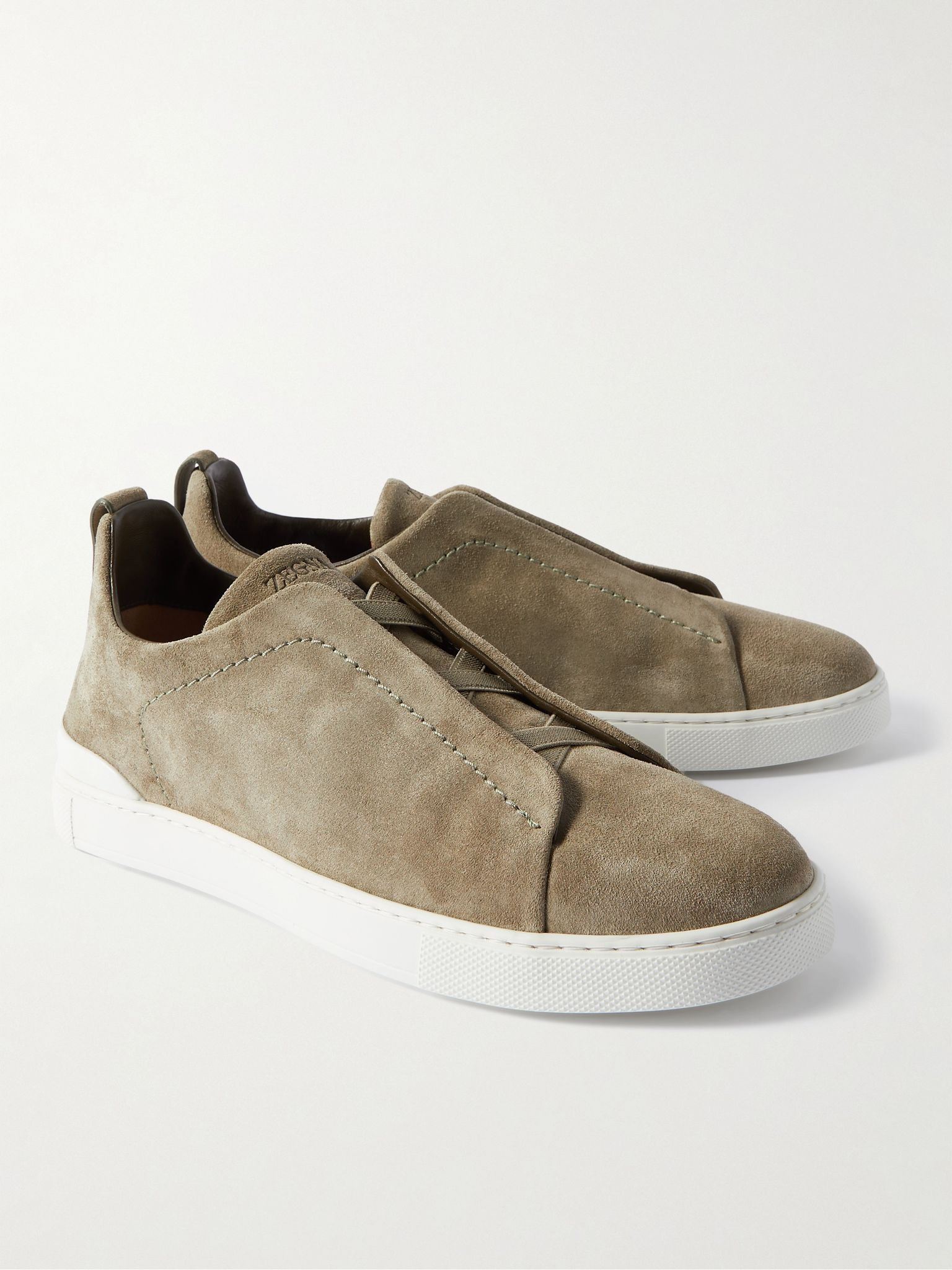 Triple Stitch™ Suede Slip-On Sneakers Brown - 4