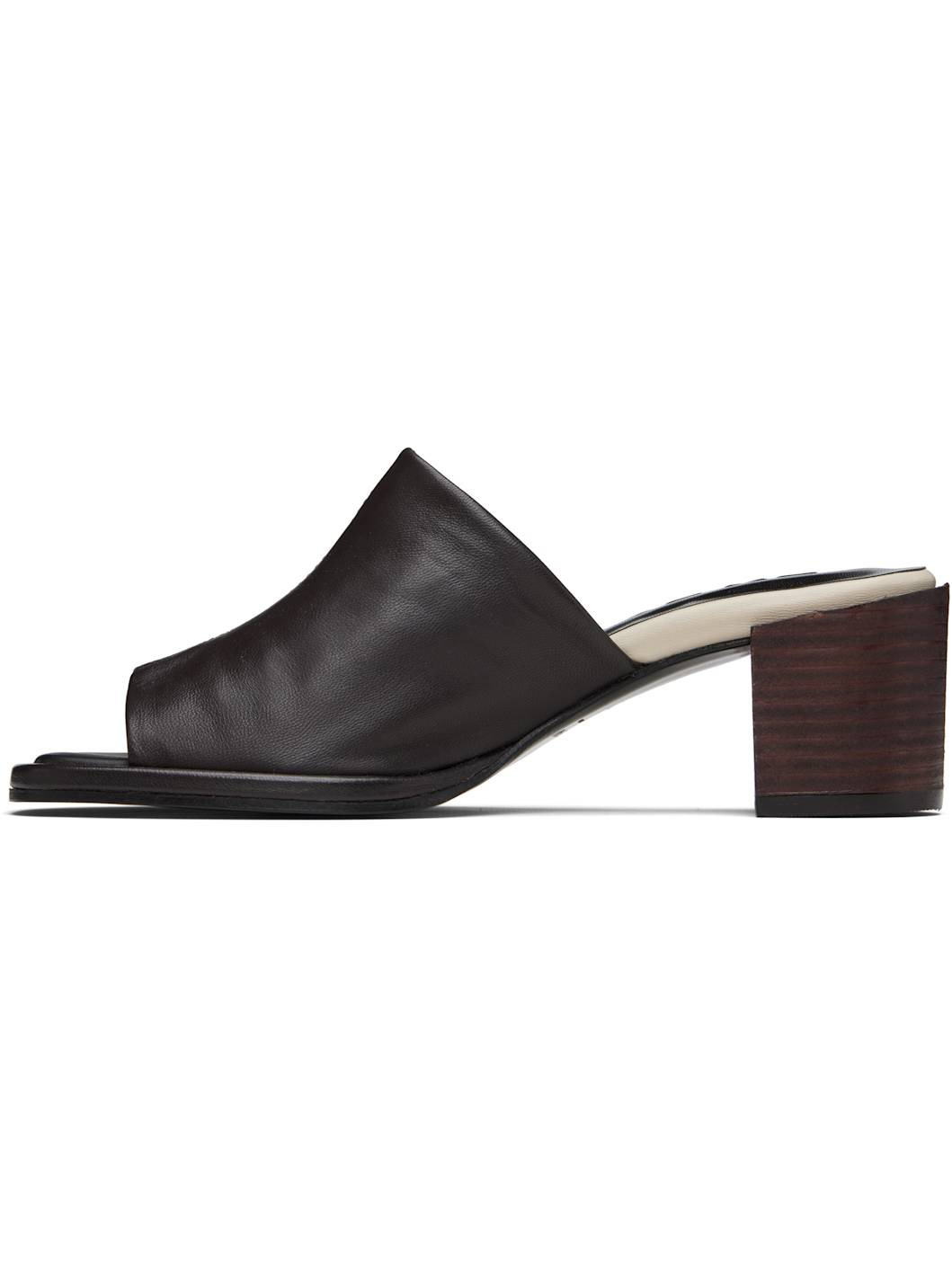 Brown Francisco Lamb Nappa Leather Heeled Sandals - 3