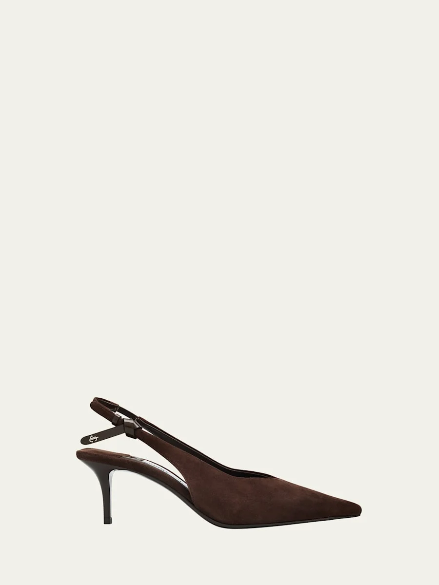 Camie 60 Suede Slingback Pumps - 1