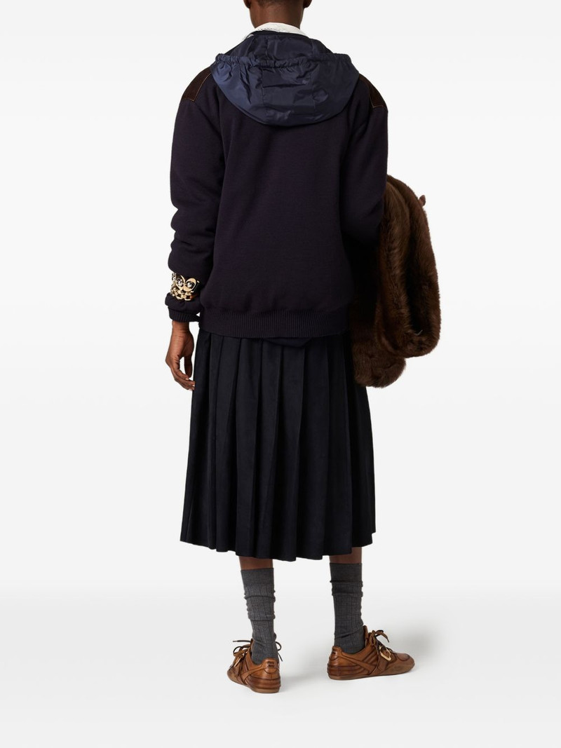 pleated suede midi skirt 3