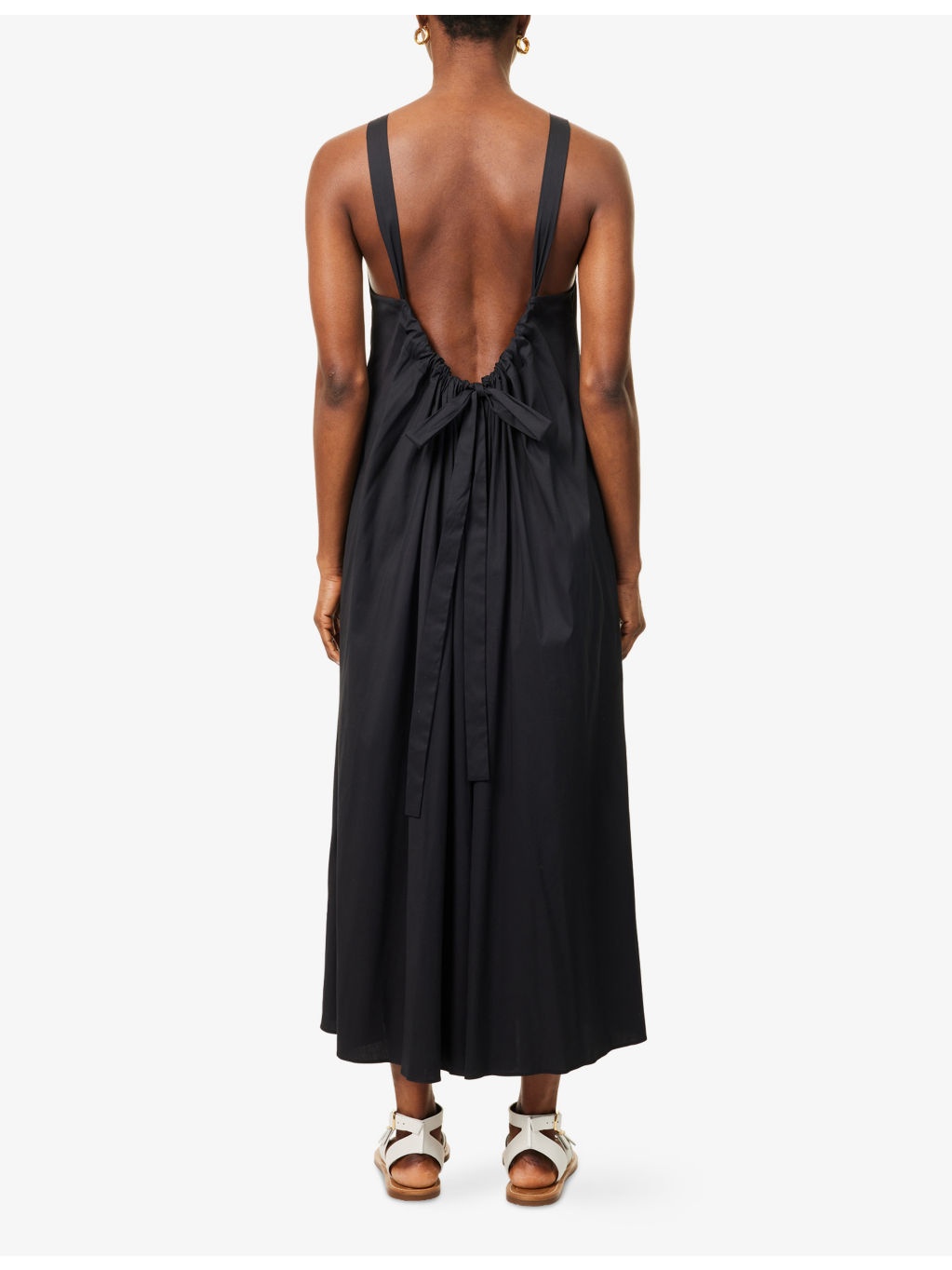 Romea Scoop-Back Cotton-Blend Midi Dress - 4