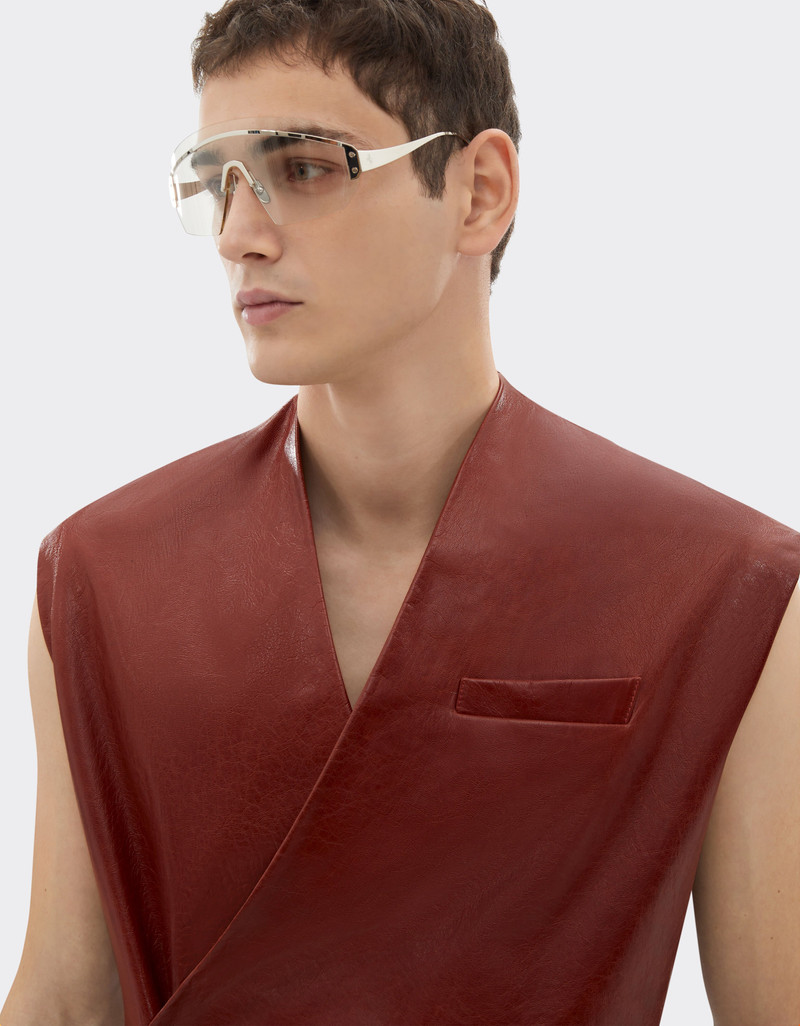 Waxed leather vest 5