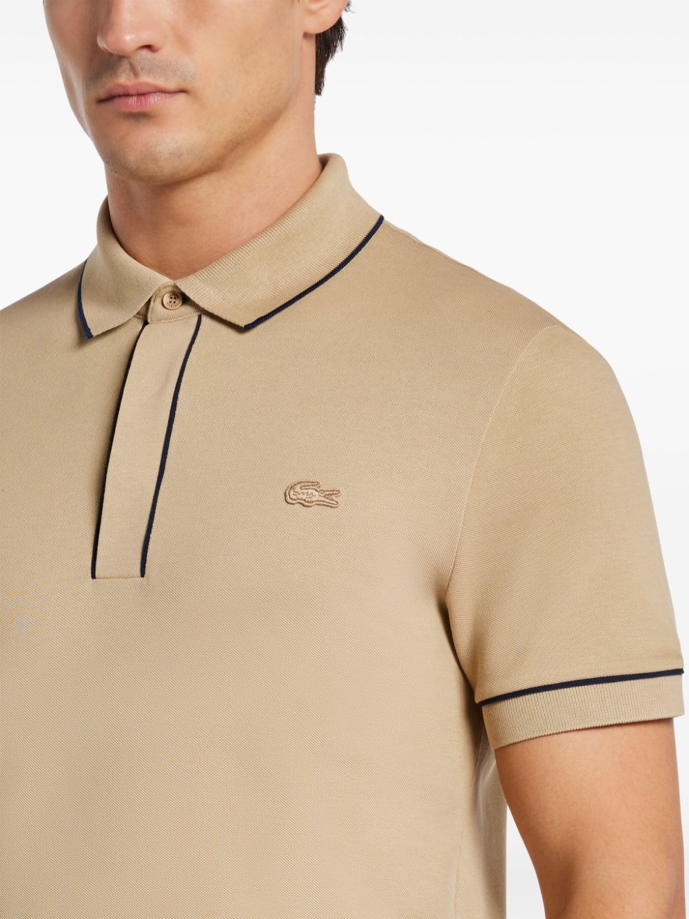 logo-patch polo shirt - 5