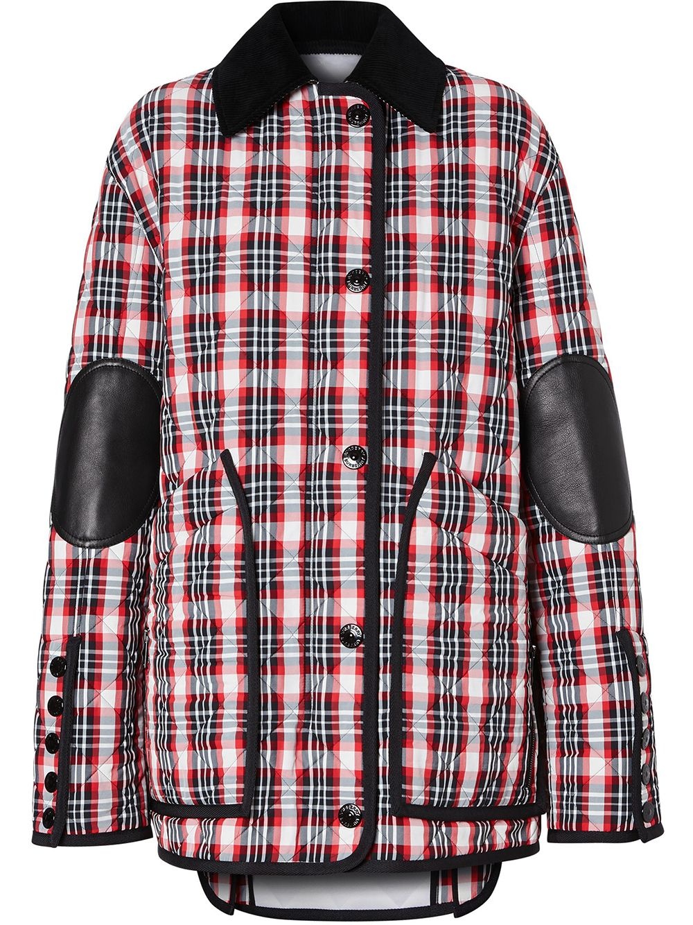 diamond quilted tartan barn jacket - 1