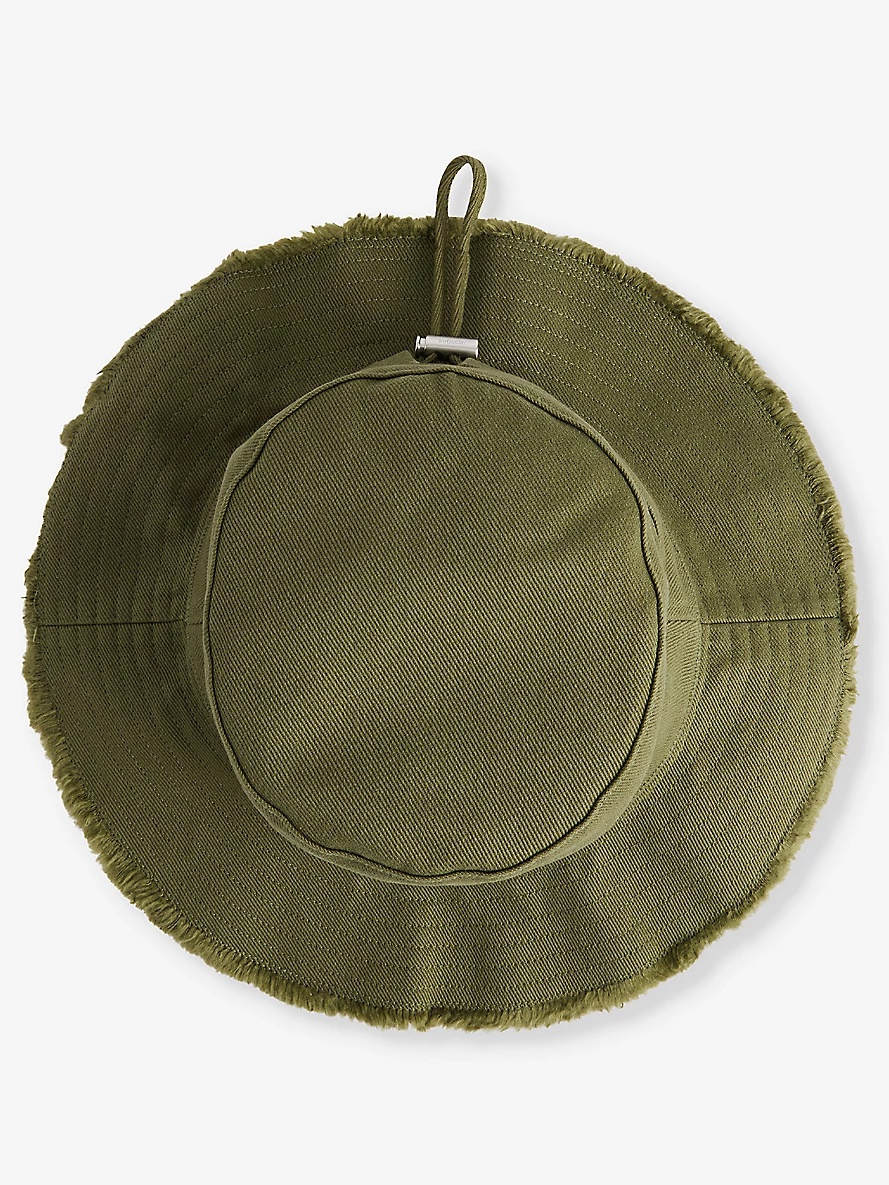 Le Bob Artichaut logo-plaque cotton-canvas bucket hat - 4