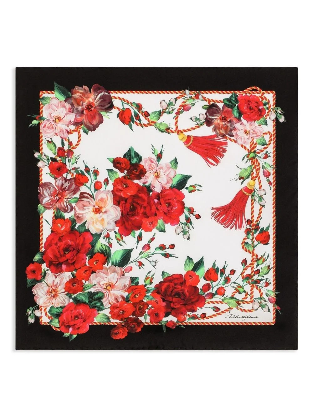 rose-print scarf - 1