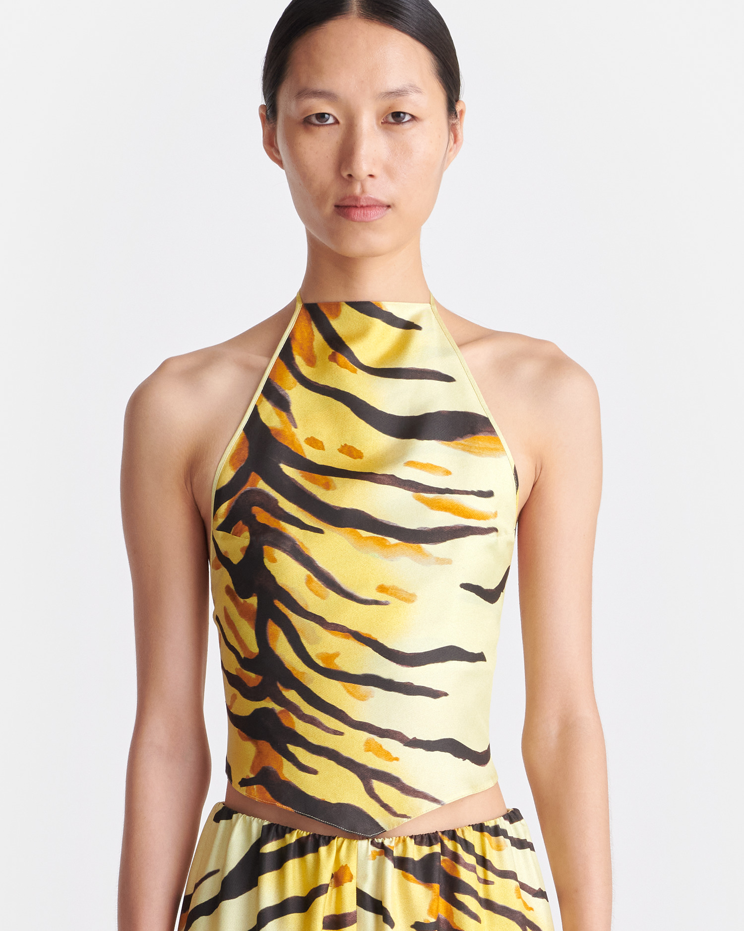 Printed Silk Twill Top - 2