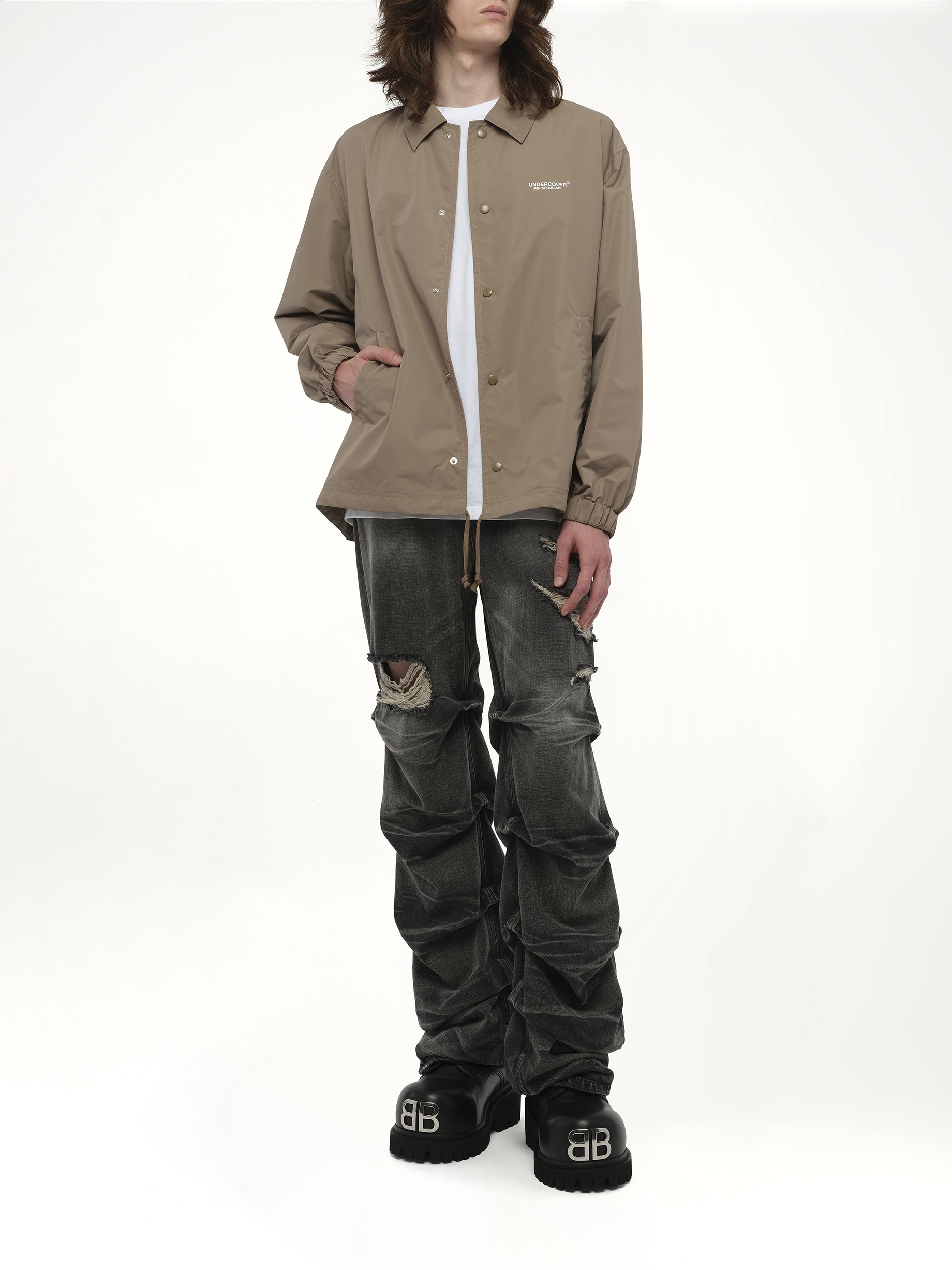Undercover Coach Jacket in Beige - 4
