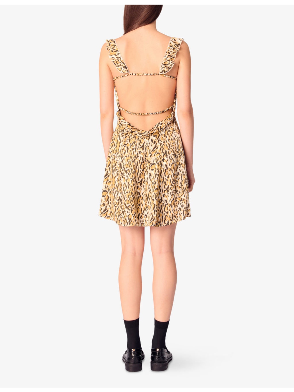 Leopard-Print Sleeveless Woven Mini Dress - 4