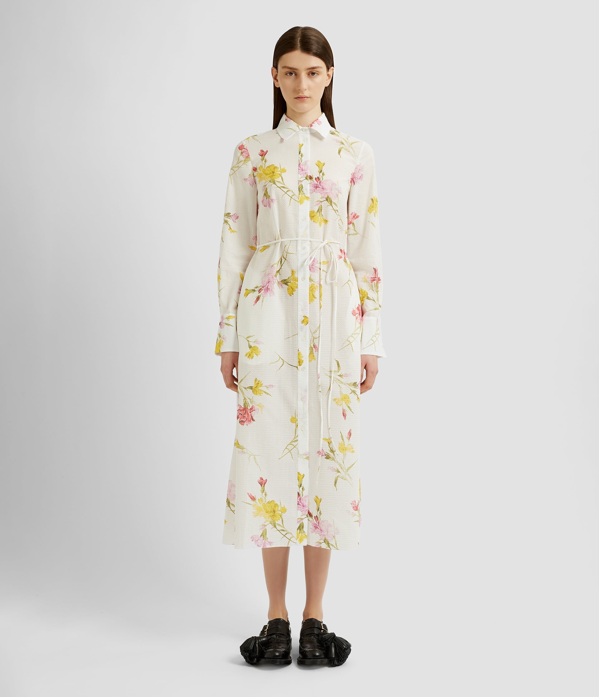 LONG SLEEVE SHIRT DRESS - 2