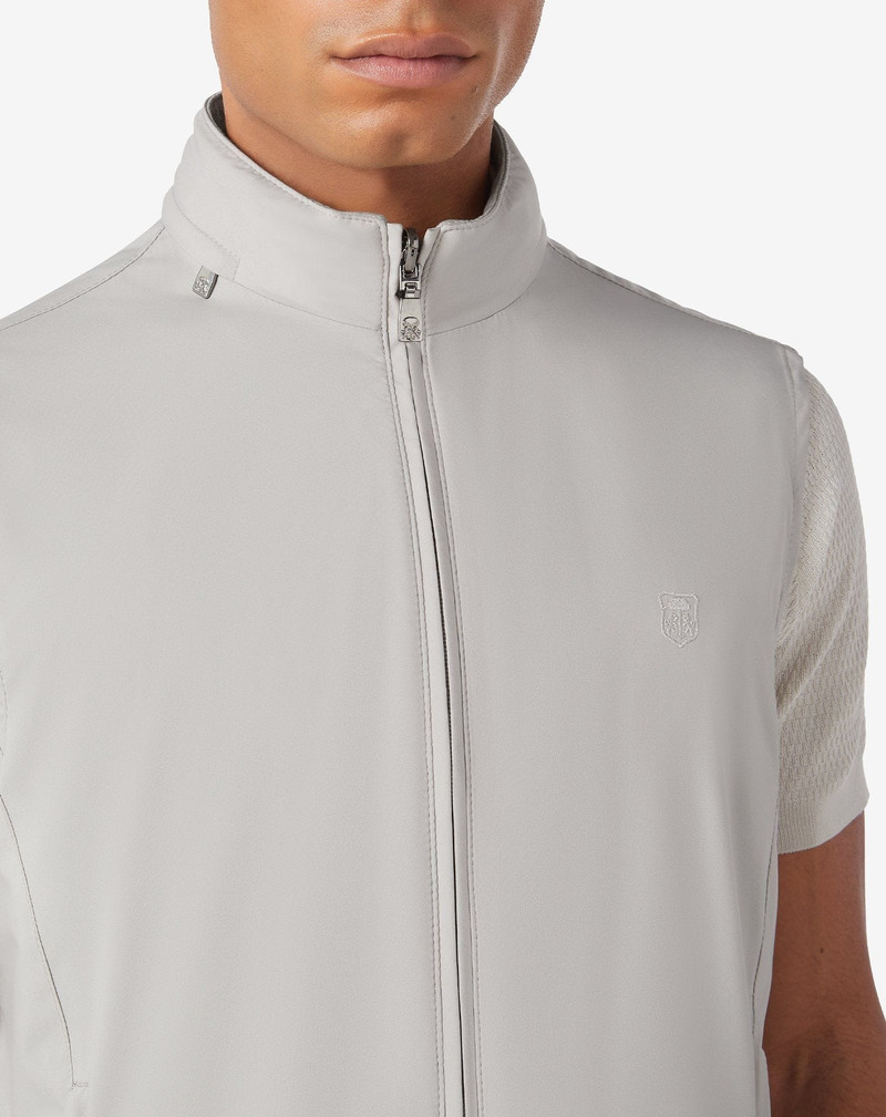 CORNELIANI Beige reversible technical fabric waistcoat outlook