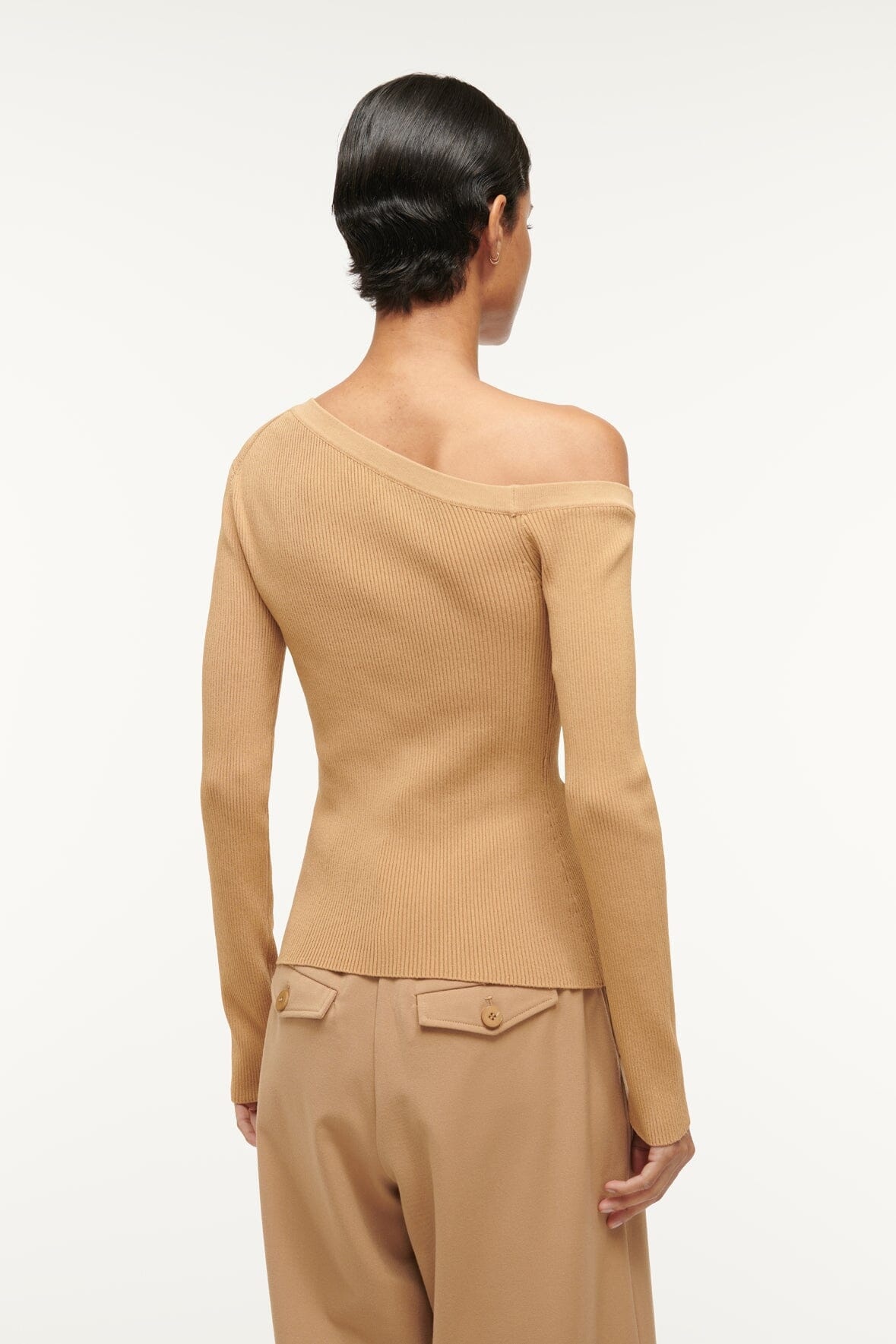 STAUD CRAFTSMAN SWEATER CAMEL - 3